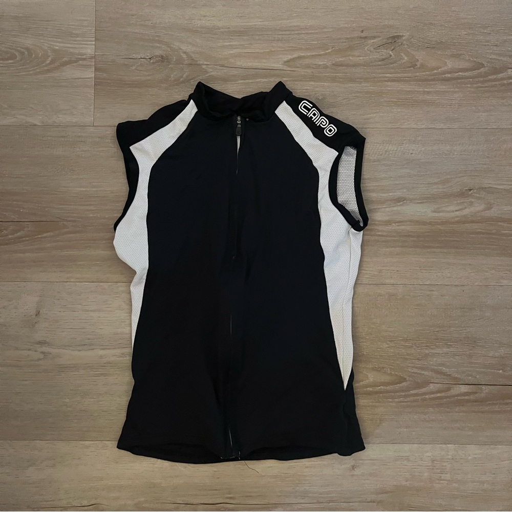 Black Capo Cycling Jersey Sz Small